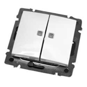 Выключатель двухклавишный Legrand 774428 Valena