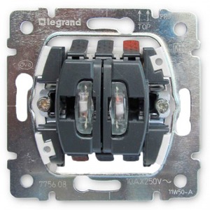 Выключатель двухклавишный Legrand 775608 Galea Life