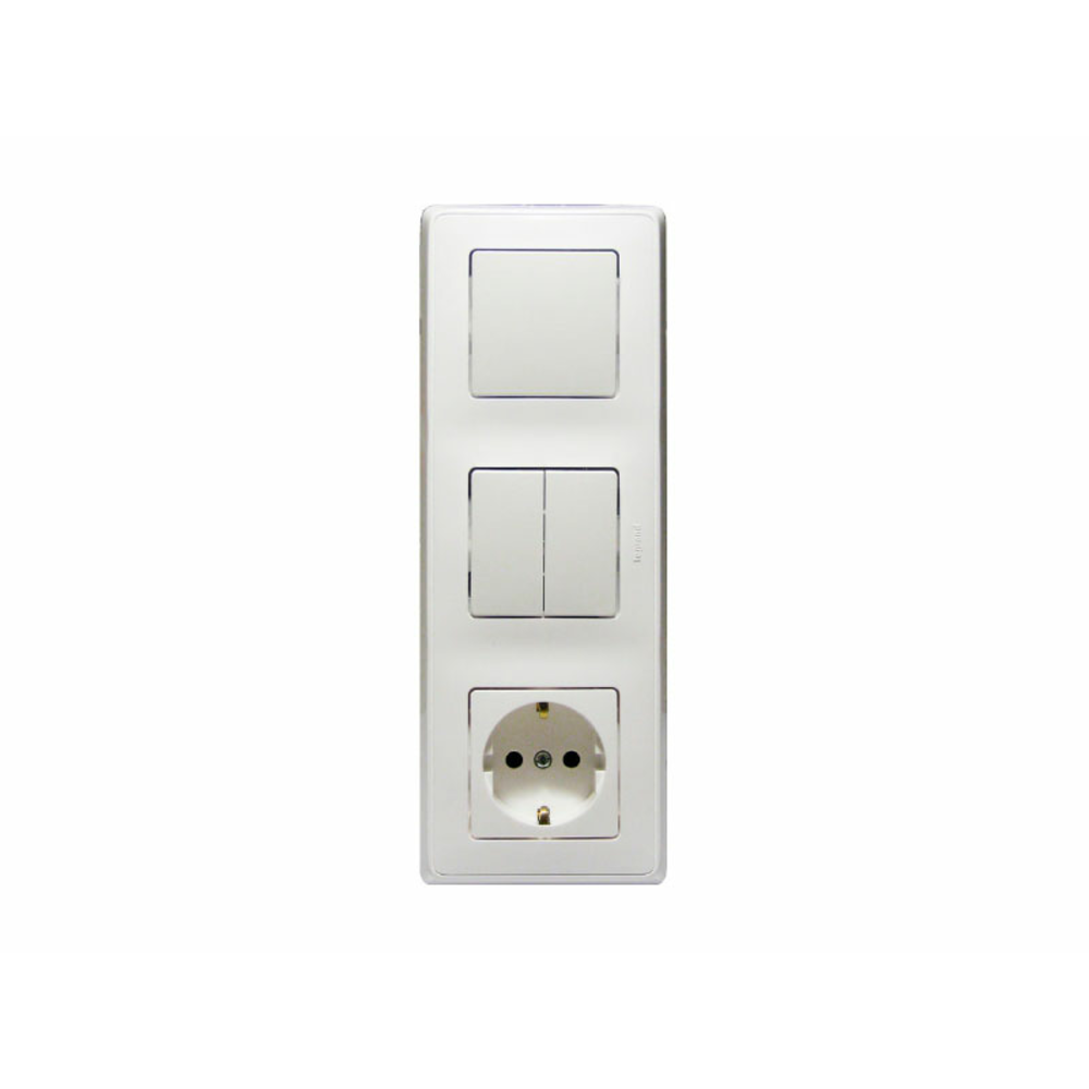 Выключатель двухклавишный Legrand 773644 Cariva