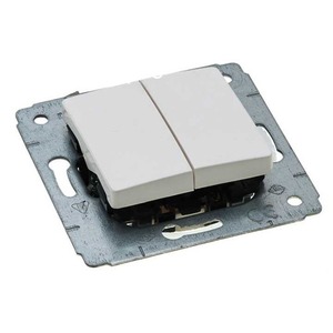 Выключатель двухклавишный Legrand 773658 Cariva