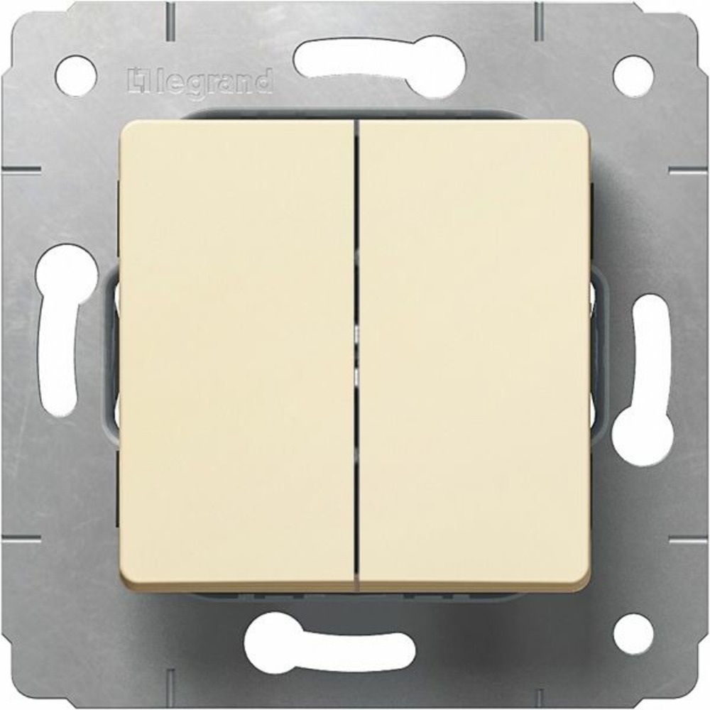 Выключатель двухклавишный Legrand 773758 Cariva