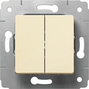 Выключатель двухклавишный Legrand 773758 Cariva