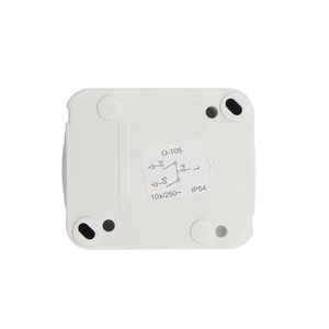 Выключатель двухклавишный Kranz KR-78-0602 Mini OG открытой установки, IP54 белый