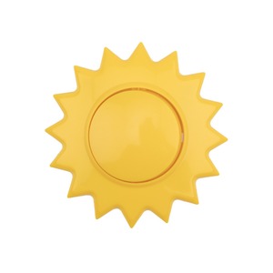 Выключатель одноклавишный Kranz KR-78-0617 HAPPY Солнце скрытой установки, желтый