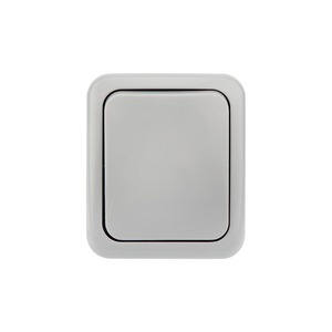 Выключатель одноклавишный Kranz KR-78-0835 Mini OG IP54, о/у, серый