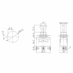 Тумблер Rexant 36-4112-1 250V 15А (3c) ON-OFF-ON однополюсный, 1шт