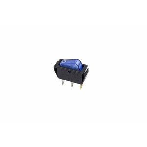 Выключатель клавишный Rexant 36-2211 250V 15А (3с) ON-OFF синий с подсветкой, 10шт
