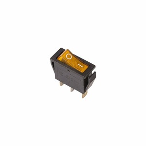 Выключатель клавишный Rexant 36-2212 250V 15А (3с) ON-OFF желтый с подсветкой, 10шт