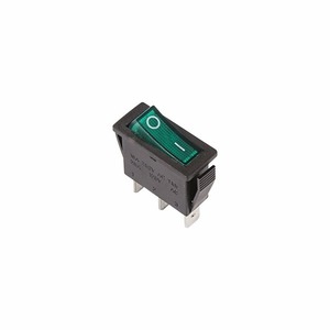 Выключатель клавишный Rexant 36-2213 250V 15А (3с) ON-OFF зеленый с подсветкой, 10шт