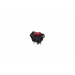 Выключатель клавишный Rexant 36-2225 250V 15А (3с) ON-OFF красный с подсветкой, 10шт