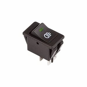 Выключатель клавишный Rexant 36-4441 12V 35А (4с) ON-OFF с зеленой LED подсветкой, 10шт