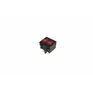 Выключатель клавишный Rexant 36-2160 250V 6А (6с) ON-OFF красный с подсветкой ДВОЙНОЙ Mini, 10шт