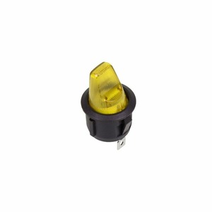Выключатель клавишный круглый Rexant 36-2602 250V 6А (3с) ON-OFF желтый, 10шт