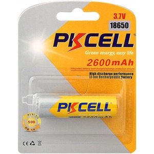 Аккумулятор PKCELL 18650 2600-1B тип - 18650 1 шт в блистере