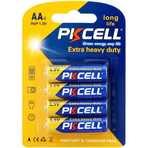 Батарейка PKCELL R6P-4B тип - AA 4 шт в блистере