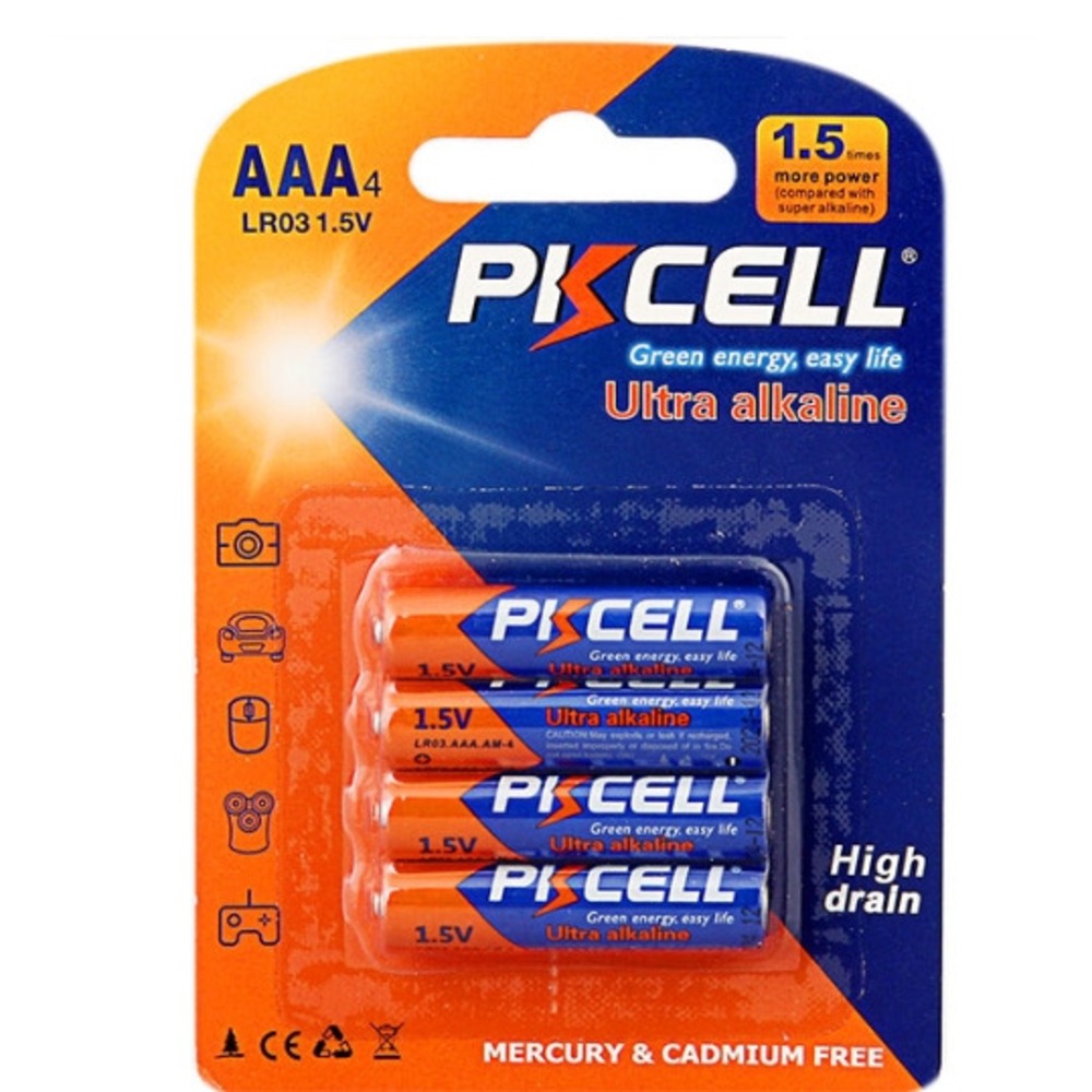 Батарейка PKCELL LR03-4B тип - AAА 4 шт в блистере