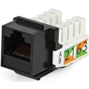 Вставка Keystone Jack RJ-45(8P8C) Hyperline KJ2-8P8C-C5e-TLS-BK