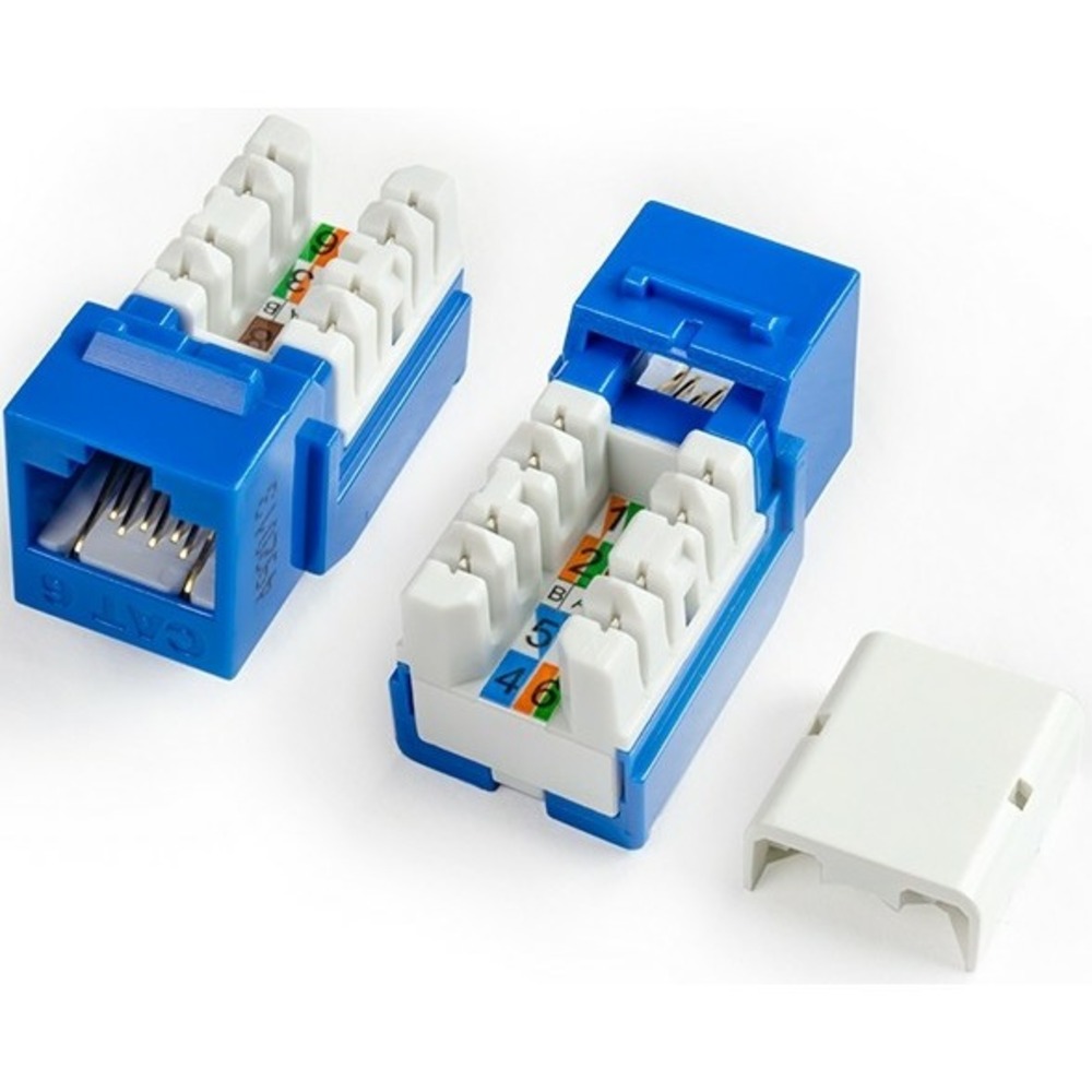 Вставка Keystone Jack RJ-45 Hyperline KJ2-8P8C-C6-TLS-BL