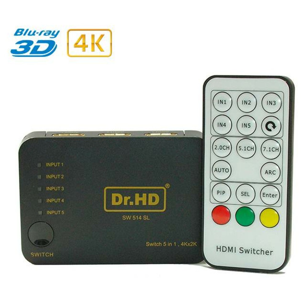 HDMI переключатель 5x1 Dr.HD 005006020 SW 514 SL
