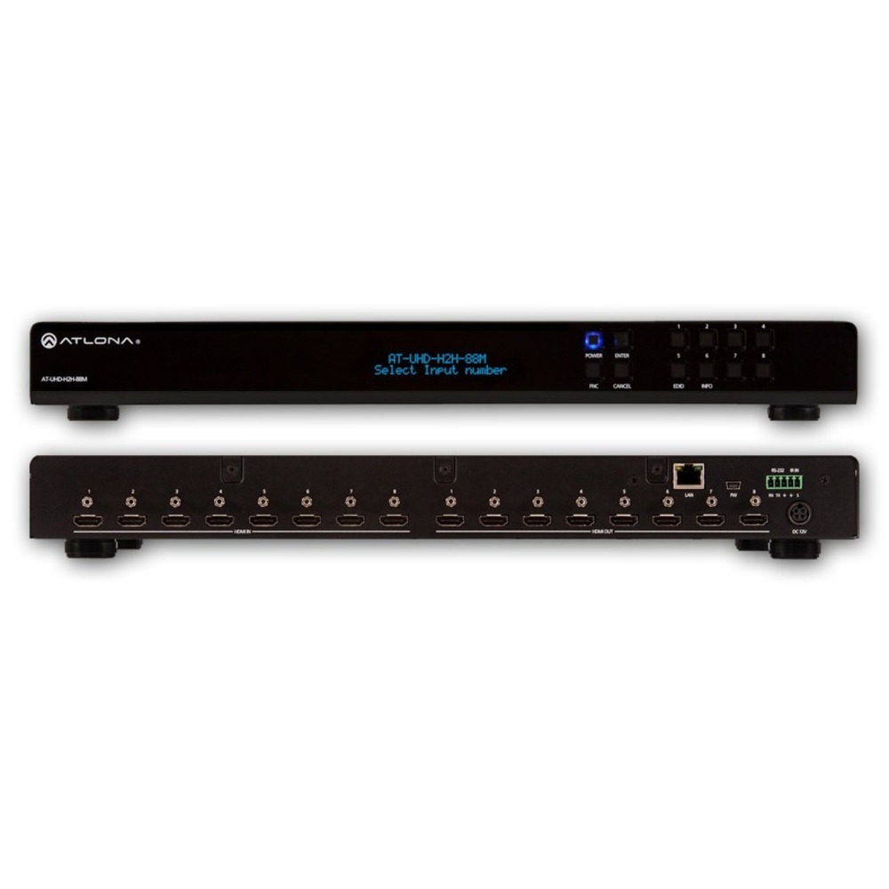 Матричный коммутатор HDMI Atlona AT-UHD-H2H-88M