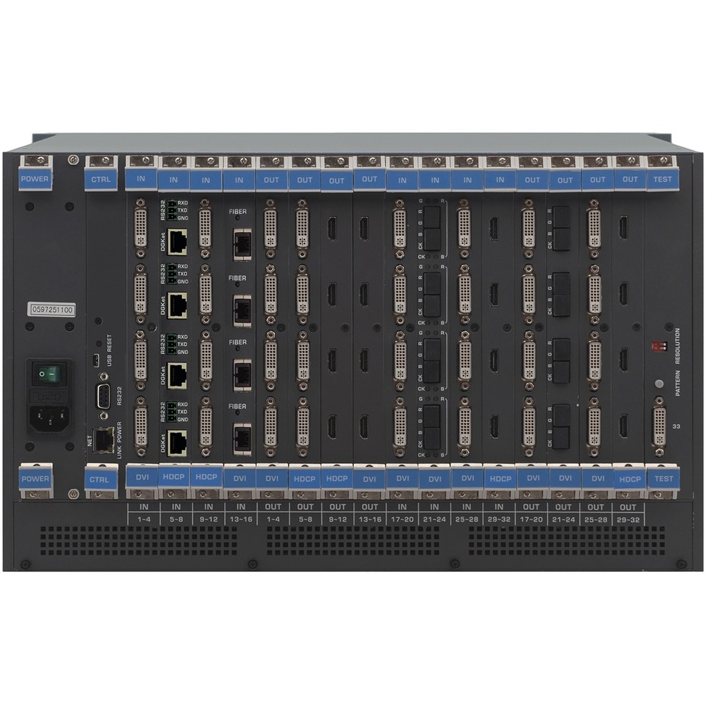 Шасси мультиформатного матричного коммутатора размерностью до 32x32 Kramer VS-3232DN-EM/STANDALONE