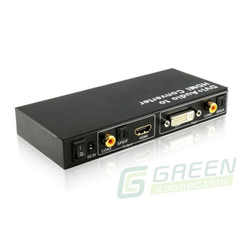 Преобразователь HDMI, DVI и аудио Greenconnect GC-DVI2HD