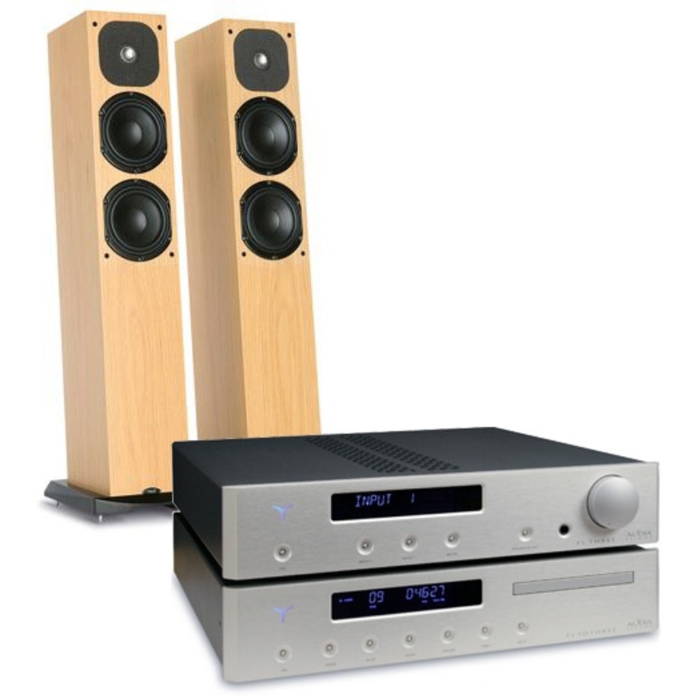 Комплект акустических систем Audia Flight CD Three Silver + Three USB/DAC Silver + Neat Acoustics Motive 1