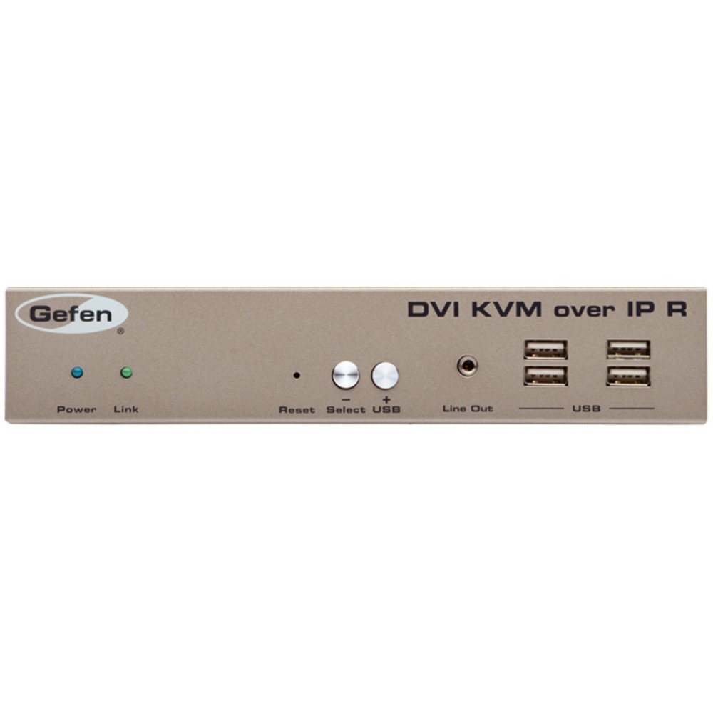 Передача по IP сетям KVM (DVI, USB, RS-232 и аудио Gefen EXT-DVIKVM-LAN-LRX