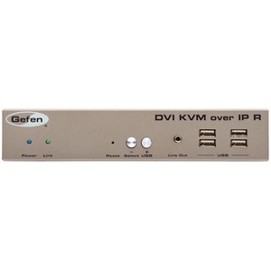 Передача по IP сетям KVM (DVI, USB, RS-232 и аудио Gefen EXT-DVIKVM-LAN-LRX