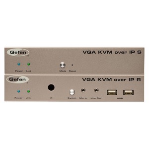 Передача по IP сетям KVM (VGA, USB, RS-232 и аудио) Gefen EXT-VGAKVM-LAN