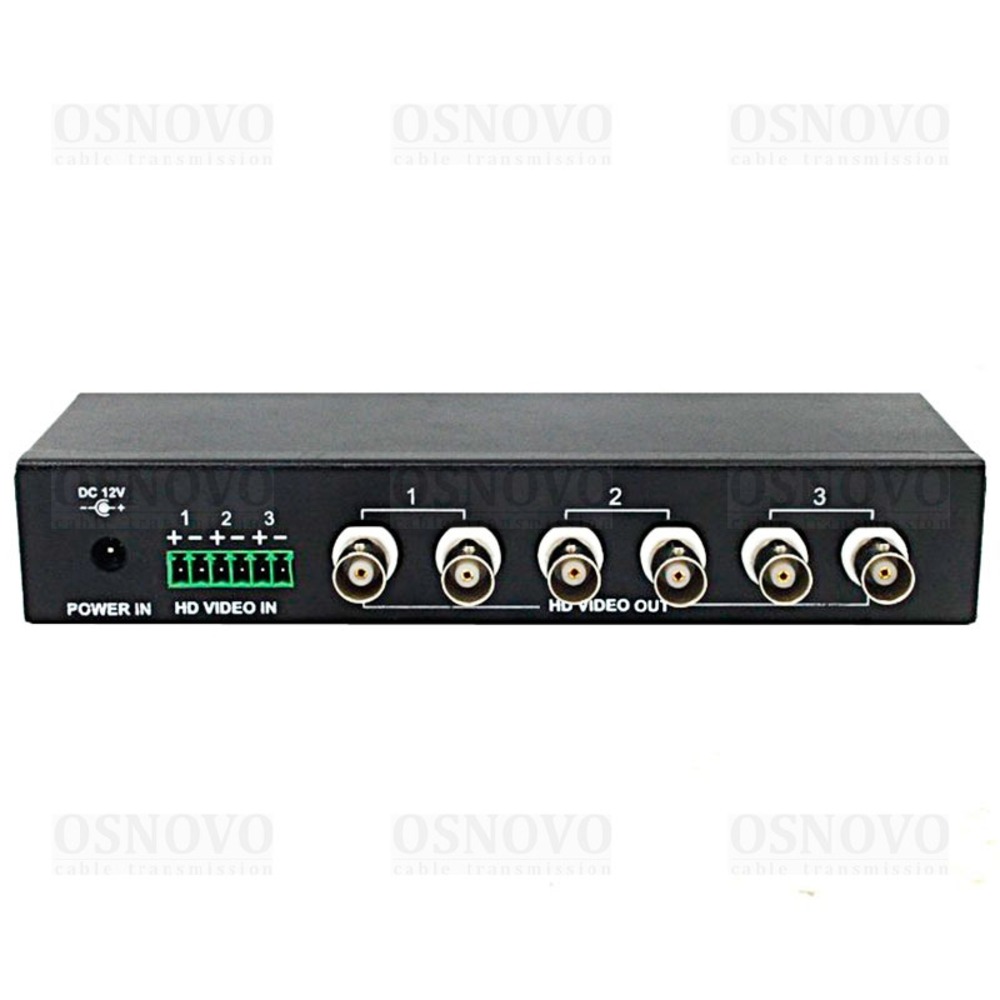 Передача по витой паре AHD,CVI,TVI Osnovo RA-H3/2