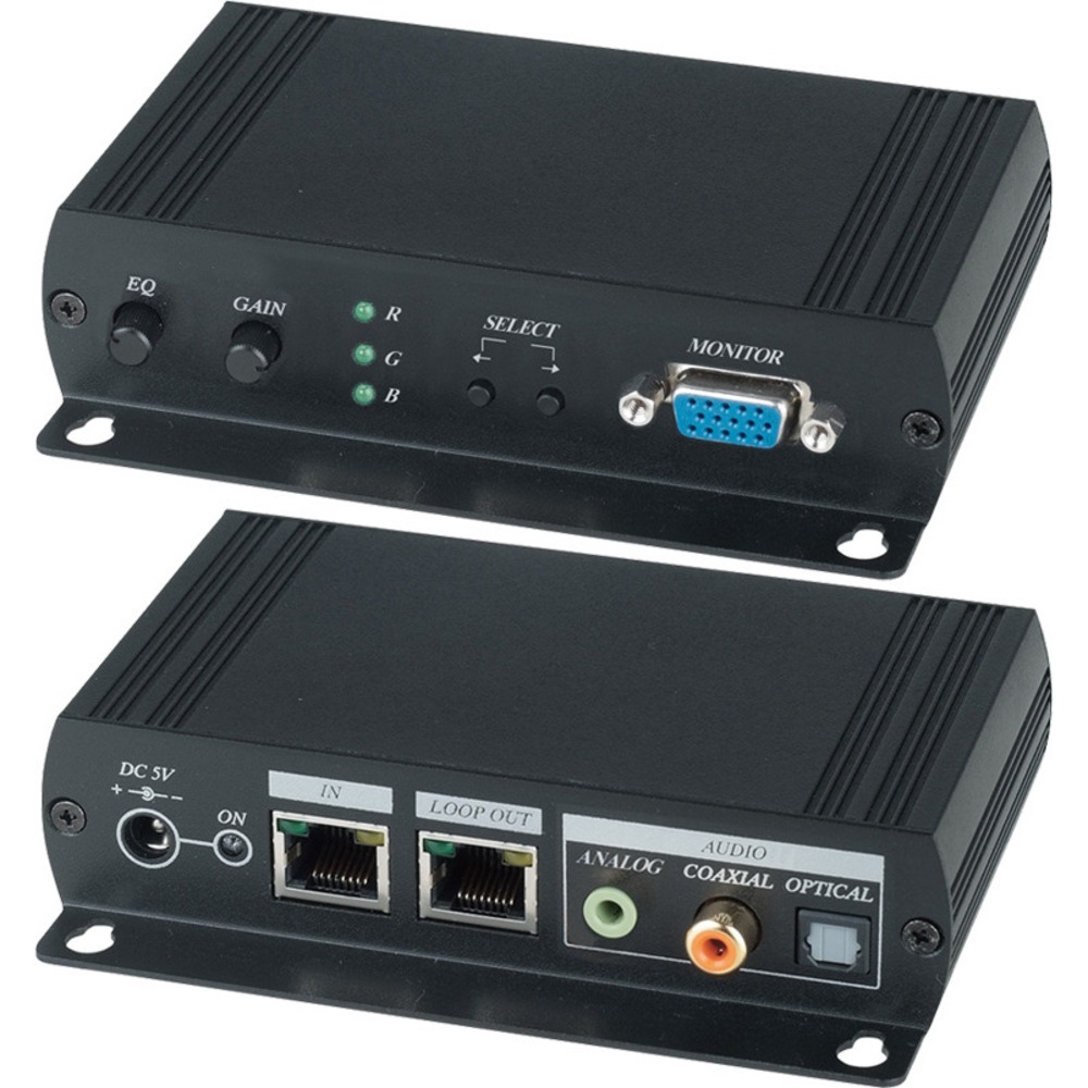 Передача по витой паре KVM (VGA, USB, PS/2, RS-232 и аудио) SC&T VE02DALS