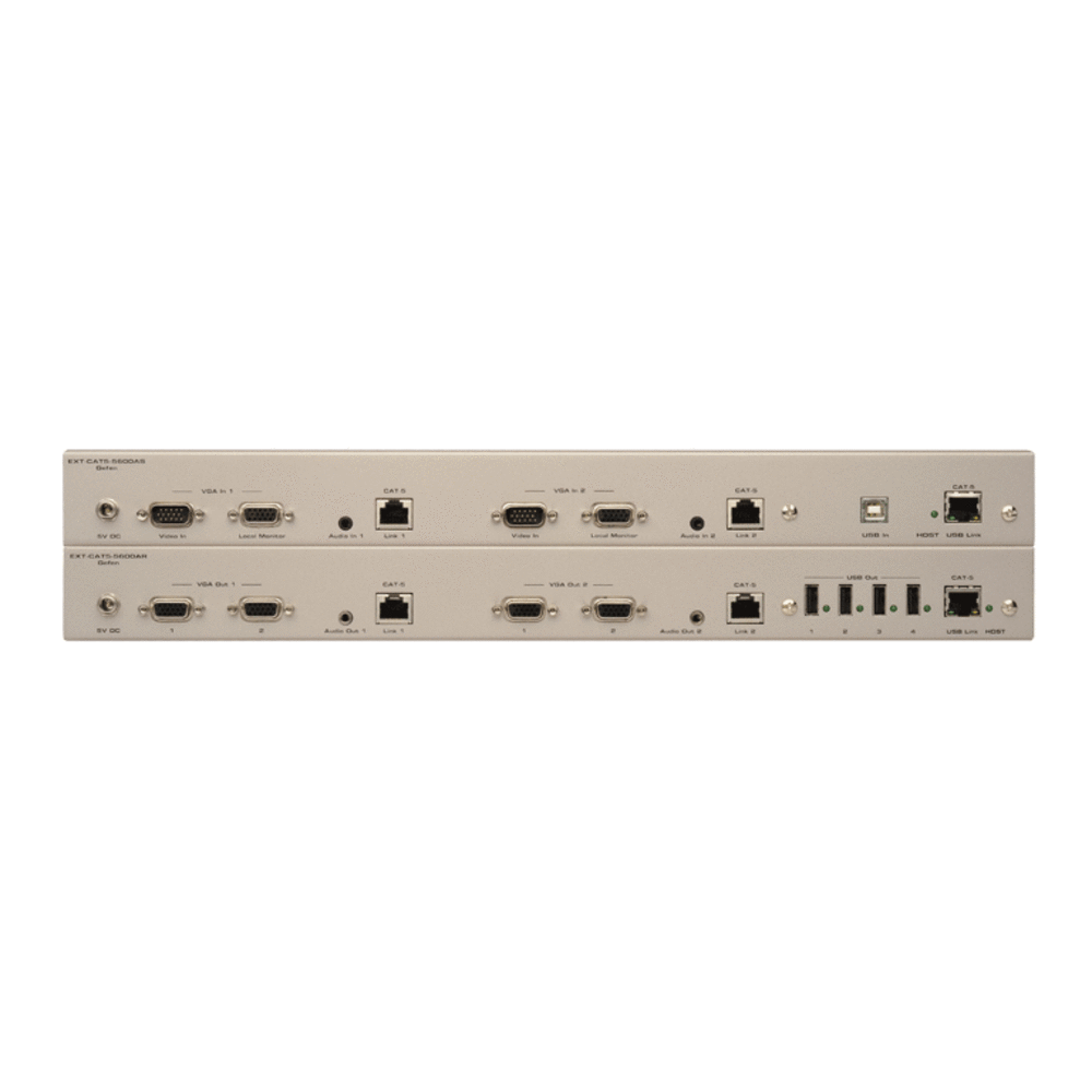 Передача по витой паре KVM (VGA, USB, PS/2, RS-232 и аудио) Gefen EXT-CAT5-5600A