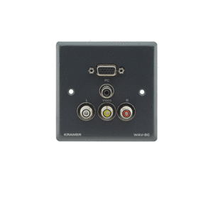 Установочная панель с разъемами RCA, S-Video, Аудио Kramer WAV-5C/EU/GB(G)