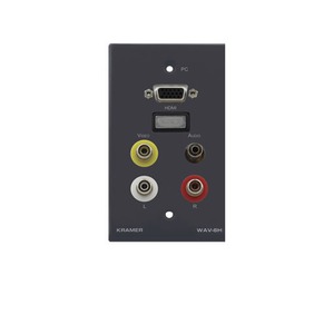 Установочная панель с разъемами RCA, S-Video, Аудио Kramer WAV-6H/EU(86)(G)