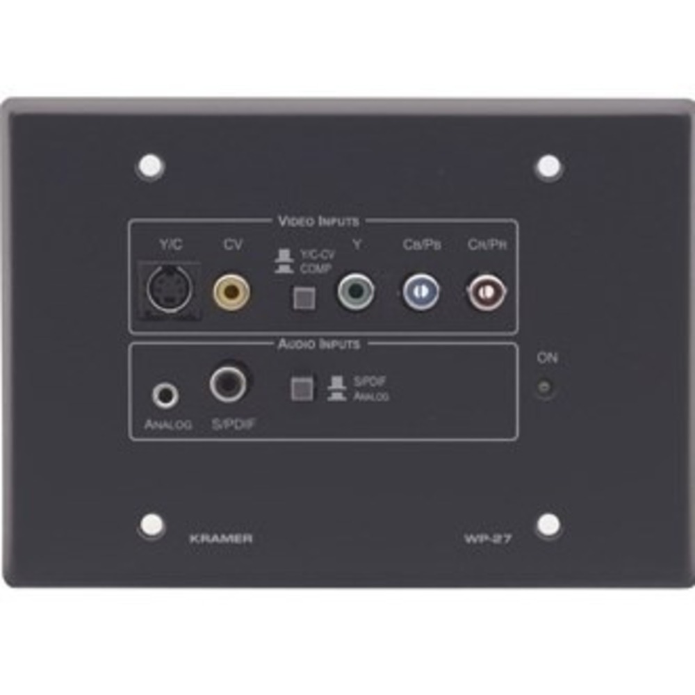 Установочная панель с разъемами RCA, S-Video, Аудио Kramer WP-27/E(G)