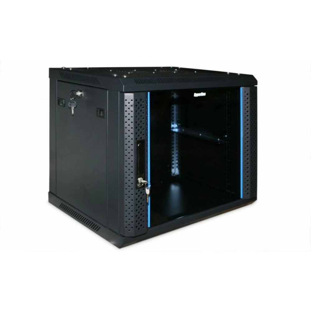 Настенный рэковый шкаф 19 дюймов Hyperline TWFS-1845-GP-RAL9004