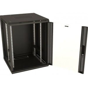 Шкаф настенный 19-дюймовый Hyperline TWB-FC-1266-GP-RAL9004