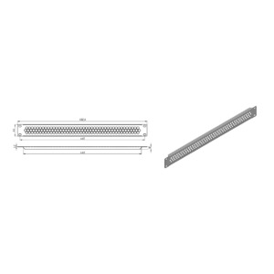 Фальш-панель перфорированная на 1U Hyperline BPD-1-RAL7035