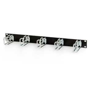 Кабельная гребенка для рэковых шкафов Hyperline CMW-1U-01-BK