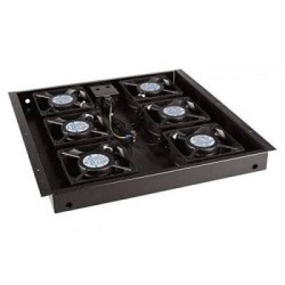 Панель вентиляторная для рэковых шкафов Hyperline TFAT-TC1000-6-RAL9004