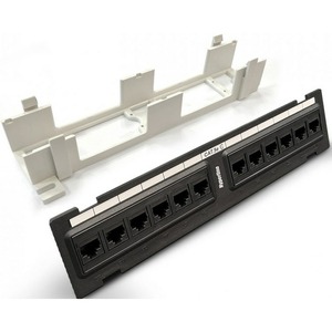 Патч-панель для рэковых шкафов Hyperline PPW-12-8P8C-C5e 12 RJ-45(8P8C)