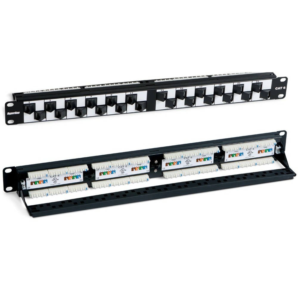 Патч-панель для рэковых шкафов Hyperline PP2A-19-24S-8P8C-C6-110