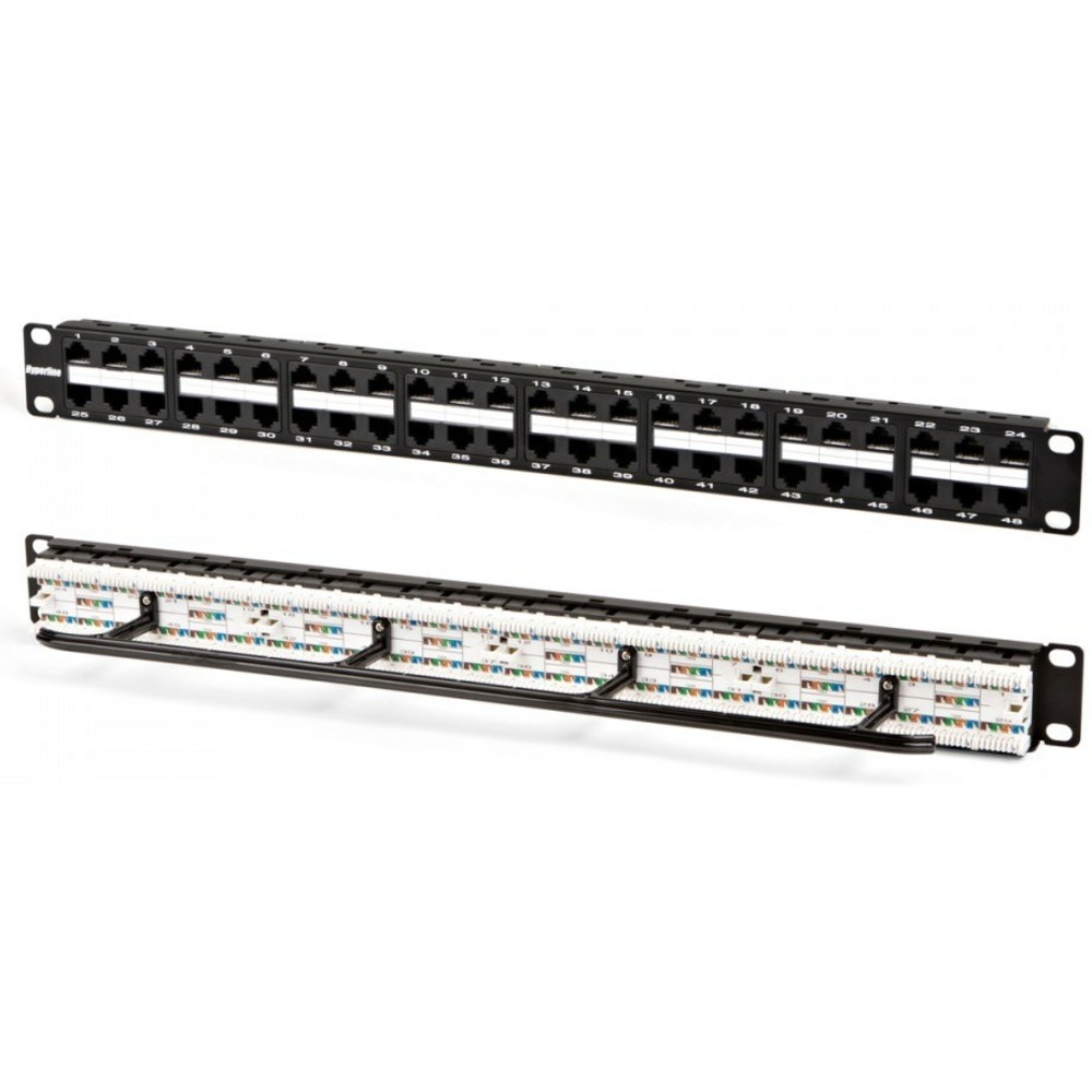 Патч-панель для рэковых шкафов Hyperline PPHD-19-48-8P8C-C6-110D