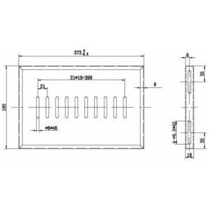 Полка стационарная для рэковых шкафов Hyperline SSHS-180-RAL9004