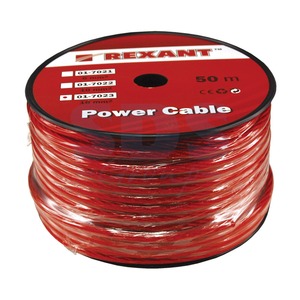 Аккумуляторный кабель в нарезку Rexant 01-7022 Power Cable 1х10мм (50 метров)