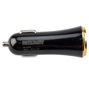 Автозарядка в прикуриватель Rexant 18-1939 2хUSB с индикацией (1000+2100 mA) черная
