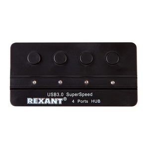 Разветвитель USB 3.0 Rexant 18-4132-9 на 4 порта с переключателями
