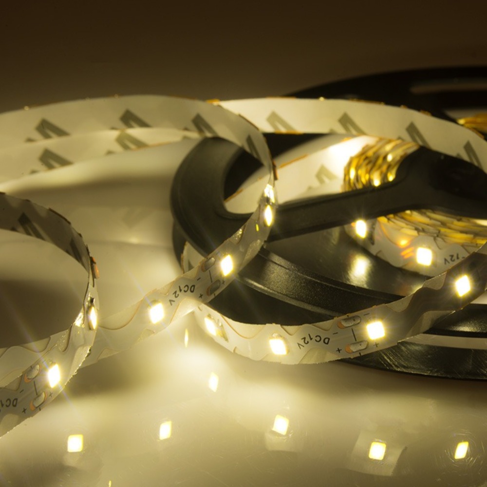 LED лента Lamper 141-526 12 В, 6 мм, S-образная плата, IP23, SMD 2835, 60 LED/m, теплый белый, 5 метров