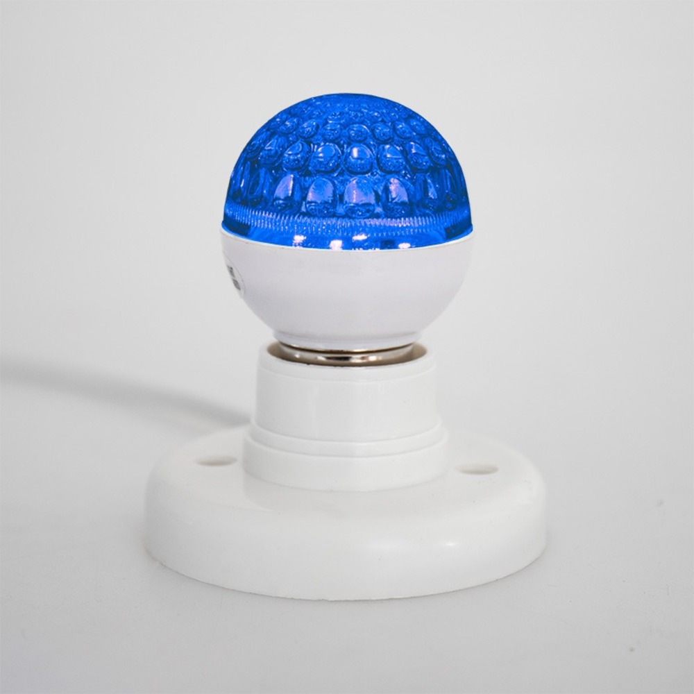 Лампа шар Neon-Night 405-613 e27 10 LED 50мм синяя 24В (постоянное напряжение)